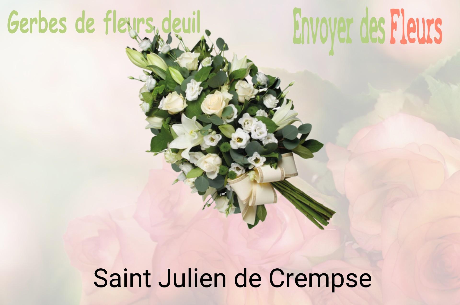 Gerbe de fleurs de deuil livrée à Saint-Julien-de-Crempse